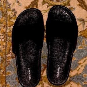 Old Navy Black Slides